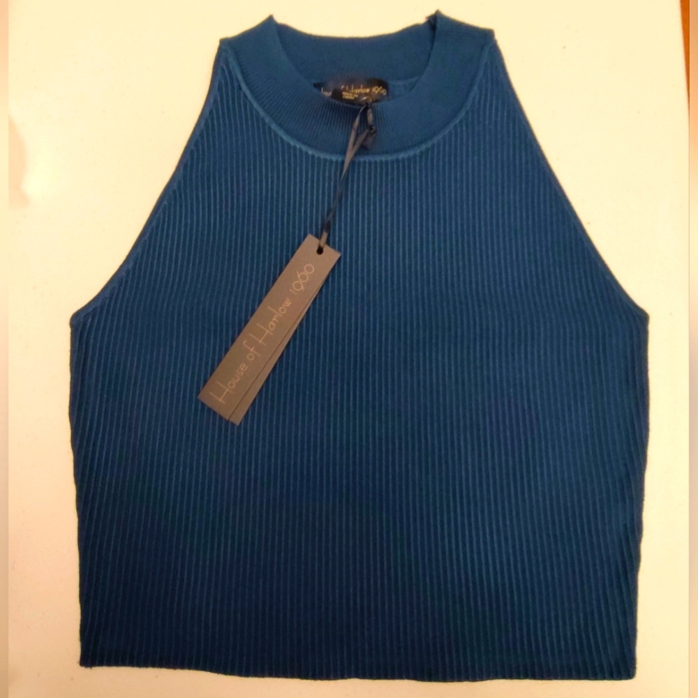 House Of Harlow 1960 Sleeveless Halter Neck Knit Top